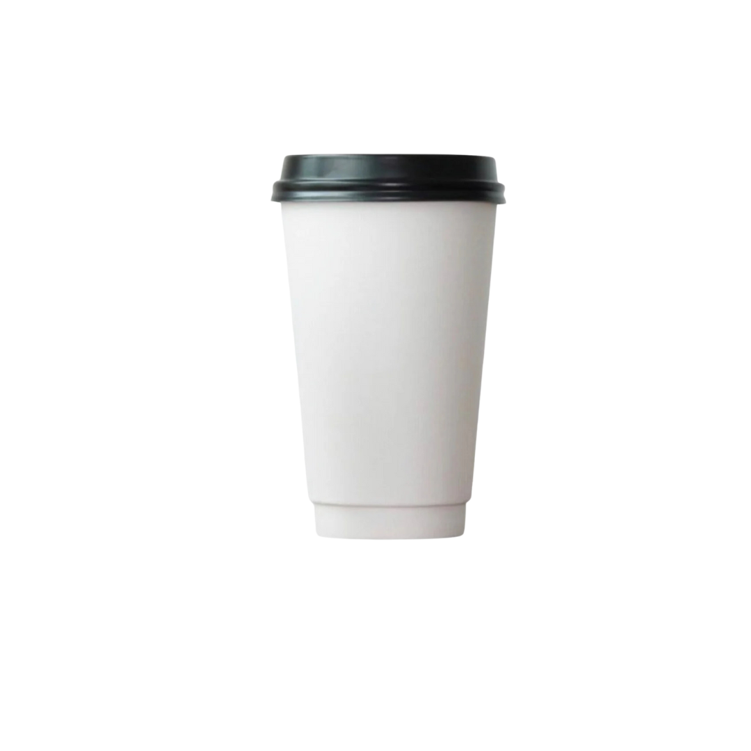 اكواب دبل وول ابيض 12 اونز (باكت)